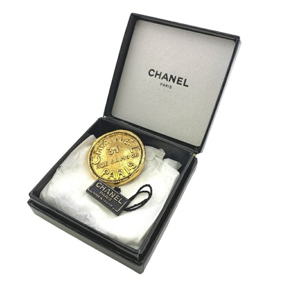 CHANEL 31 RUE CAMBON 1135 Brooch Gold - Picture 1 of 10